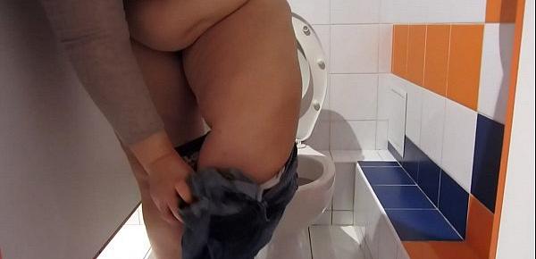  Golden shower in public toilets, bbw with hairy pussy pee into the toilet and on fat thighs. Fetish compilation.
